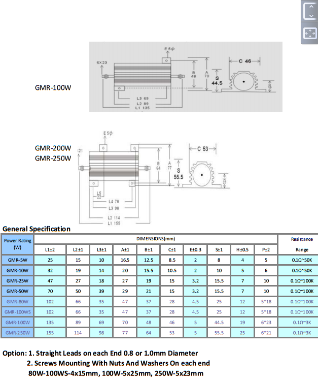 metal clad resistor datasheet 2